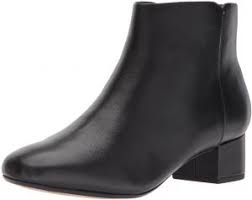 Clarks Womens Chartli Lilac Ankle Bootie Black Leather