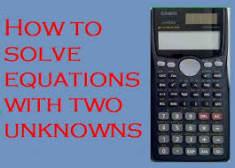How To Solve Equations With Two Unknowns