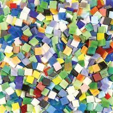 glass mosaic tiles small 1kg pack