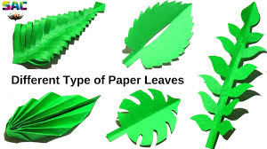 5 Different Type Of Paper Leaves Paper Leaf Paper Craft Idea Diy Leaf Diy Leaves