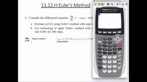 euler s method on the ti84 you