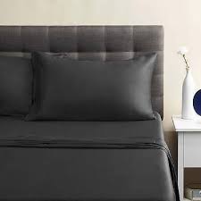 Gray Cotton Sateen Bed Sheet Set