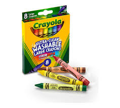 Kids First Large Washable Crayons 8 Ct Crayola
