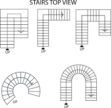floor plan stairs vector art icons