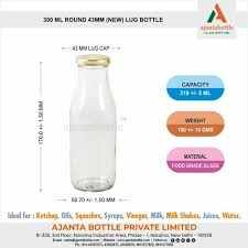Lug Empty Juice Glass Bottles Capacity