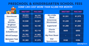 playgroup or kindergarten fees can cost