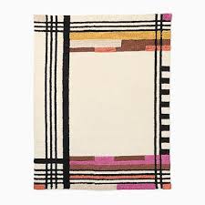pink modern abstract rugs west elm