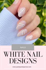 23 best white nails to try paisley