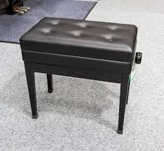 adjule piano stool polished black