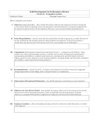 Free Employee Performance Evaluation Template On Certificate Of