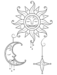 The moon coloring page for kids will allow you to learn facts about earth's only physical satellite while coloring the mythical (and magical) symbol of the moon in many variations. Download Or Print This Amazing Coloring Page Printable Vintage Sun Moon And Star Coloring Page In 2021 Star Coloring Pages Moon Coloring Pages Coloring Pages
