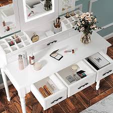 m w makeup vanity table set with
