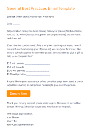 asking for donations with emails
