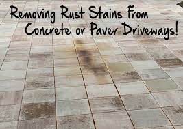 how to remove rust spots from pavers