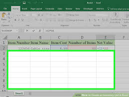How To Create An Inventory List In Excel With Pictures
