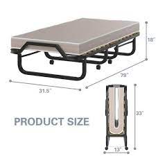 Costway White Folding Bed With Twin