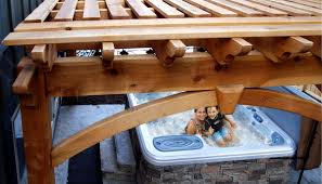 Our old hot tub cover was waterlogged, cracked, and very heavy! Cedar Easy Diy Pergola Hot Tub Cover Western Timber Frame