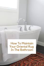 oriental rug in the bathroom