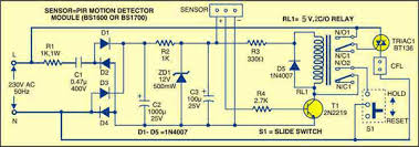 Motion Sensor Circuit For Security