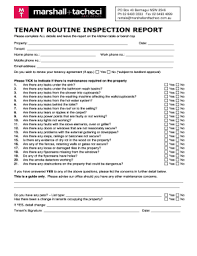 routine inspection report template