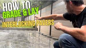 grade and lay interlocking pavers