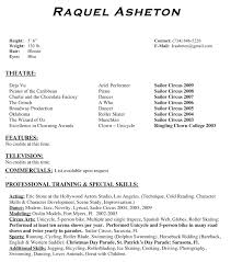 Musical Theatre Resume Template Template Sample Resume Resume