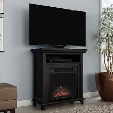 Hastings Home 27 In W Black Tv Stand With Led Electric Fireplace