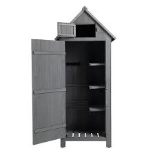 Solid Wood Outdoor Storage Shed Tool