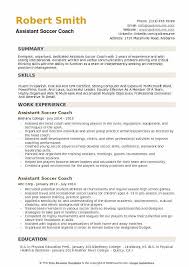 Assistant Soccer Coach Resume Samples Qwikresume