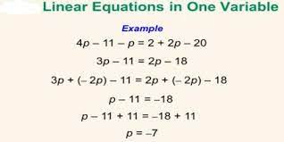 Linear Equation In One Variable