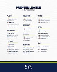 premier league fixtures a club by club