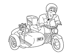 Coloring pages for postman pat (cartoons) ➜ tons of free drawings to color. Postman Pat In Tricycle Coloring Pages For Kids Printable Free Postman Pat Cartoon Coloring Pages Coloring Pages For Kids
