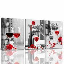 Kitchen Pictures Wall Decor Red Wine