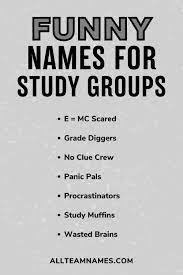 250 best study group names from cool