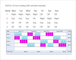 17 Rotating Rotation Shift Schedule Templates Doc Excel Pdf