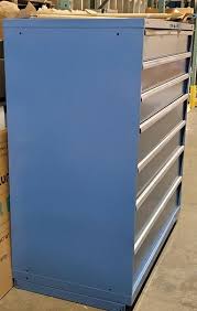 blue steel modular storage cabinet