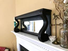 Antique Wooden Mantel With Mirror
