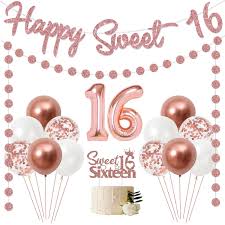 sweet 16 birthday decorations for girls