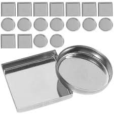 30pcs empty metal pan round square