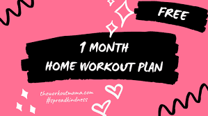 free 1 month home workout plan the
