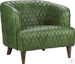 Explore our selection of leather wing chairs and leather accent chairs. Magdelan Dark Green Tufted Leather Arm Chair From Moes Home Coleman Furniture