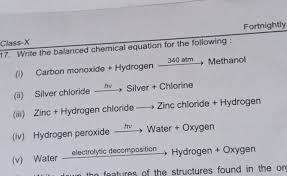 Balanced Chemical Equation