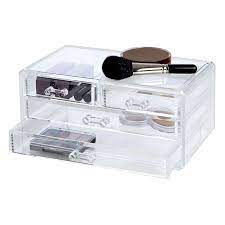 4 drawer clear cosmetic organizer