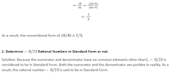 rational numbers standard form