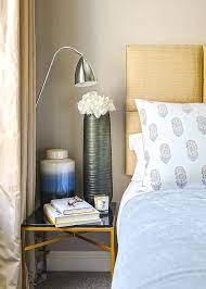 blue and gold bedroom design
