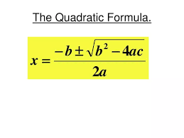 Ppt The Quadratic Formula Powerpoint