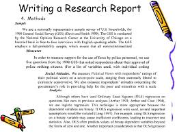 Writing A Research Report Examples