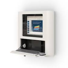 Lockable Wall Mounted Computer Workstation