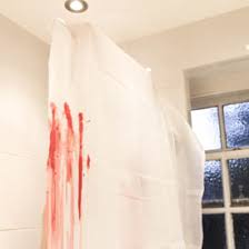 blood bath shower curtain from gift