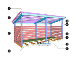 6x16 firewood shed plans build blueprint